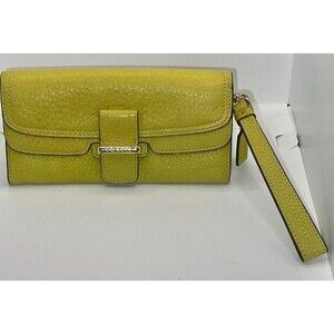 COACH MADISON FLAGSHIP PEBBLE SLIM ENVELOPE (F48924) GOLD/KIWI